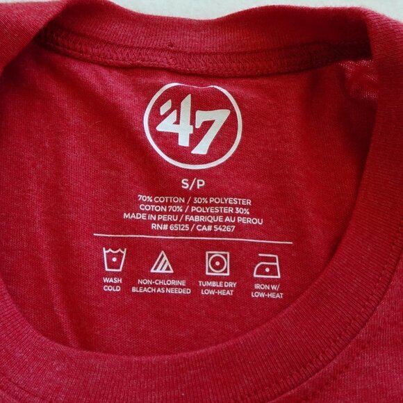 OTTAWA SENATORS Hockey T-Shirt '47 Size S Red Short Sleeve - Picture 5 of 5